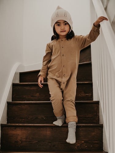 The Simple Folk Workman Playsuit, Camel